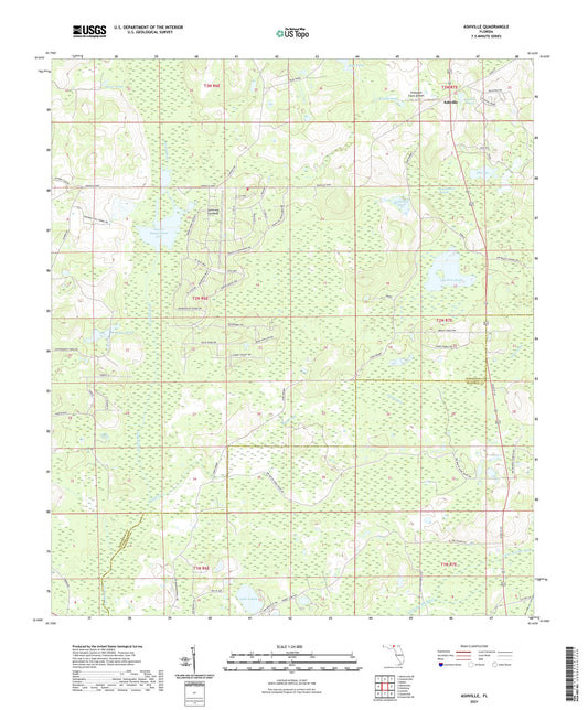 Ashville Florida US Topo Map Image