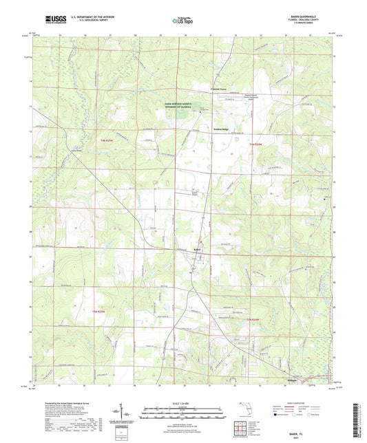 Baker Florida US Topo Map Image