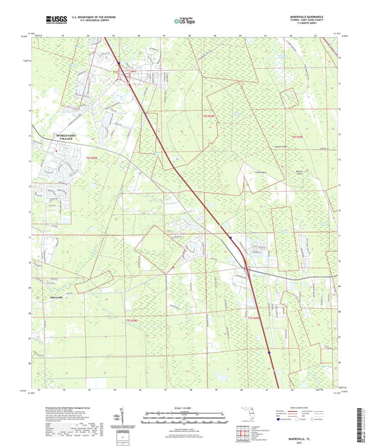 Bakersville Florida US Topo Map Image