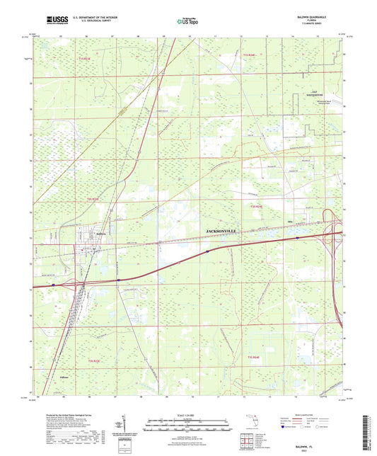 Baldwin Florida US Topo Map Image