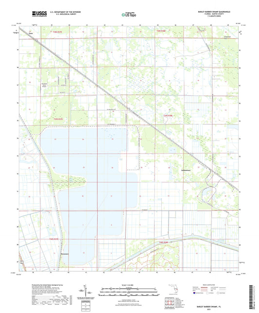 Barley Barber Swamp Florida US Topo Map Image