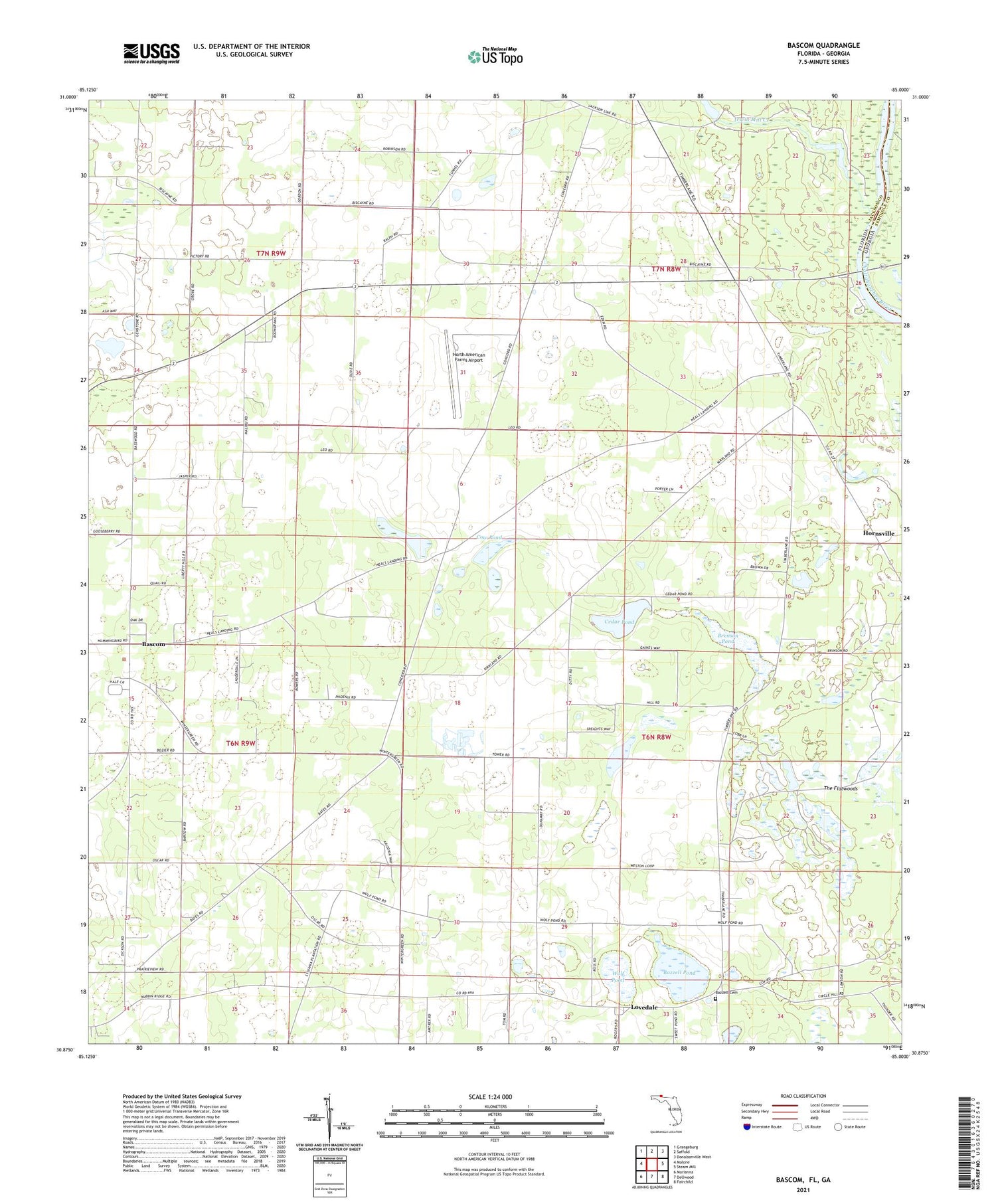 Bascom Florida US Topo Map Image