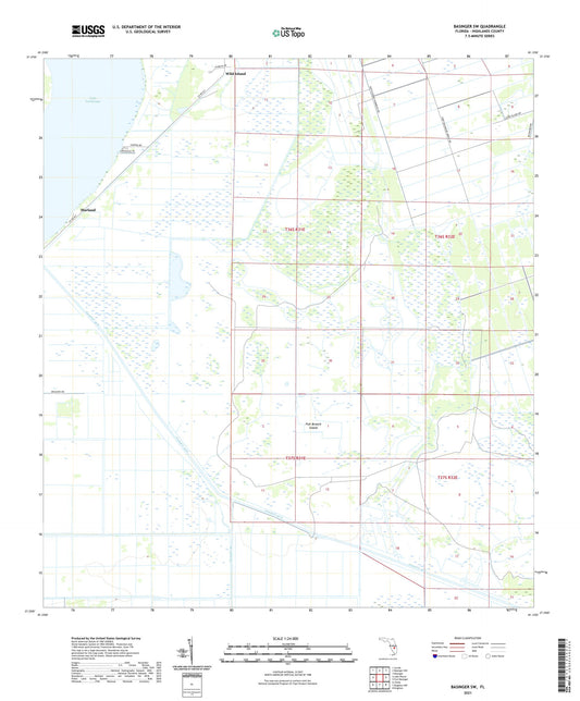 Basinger SW Florida US Topo Map Image