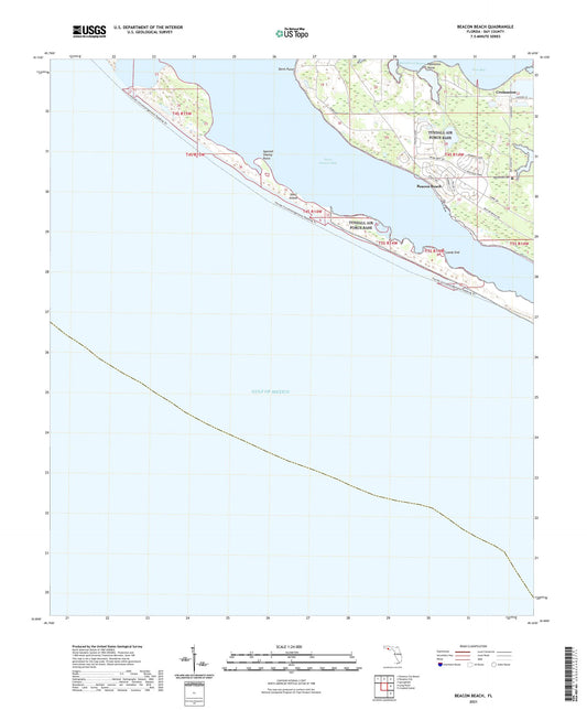 Beacon Beach Florida US Topo Map Image