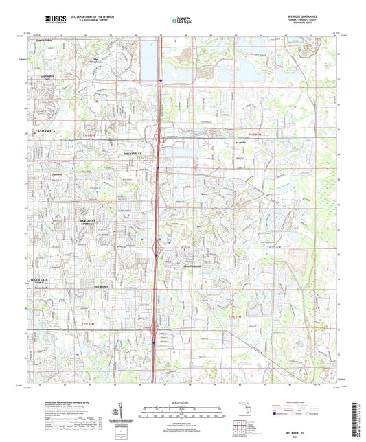 Bee Ridge Florida US Topo Map Image