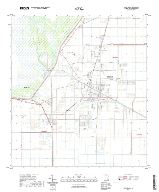 Belle Glade Florida US Topo Map Image