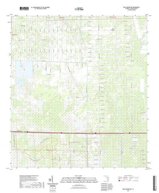 Belle Meade NE Florida US Topo Map Image