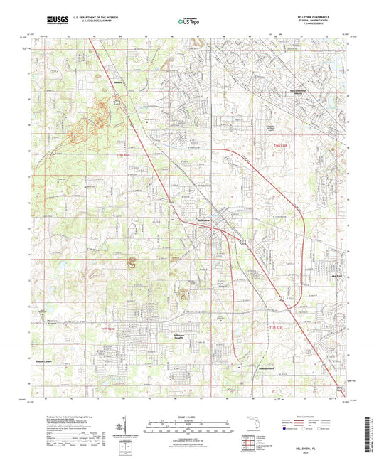 Belleview Florida US Topo Map Image