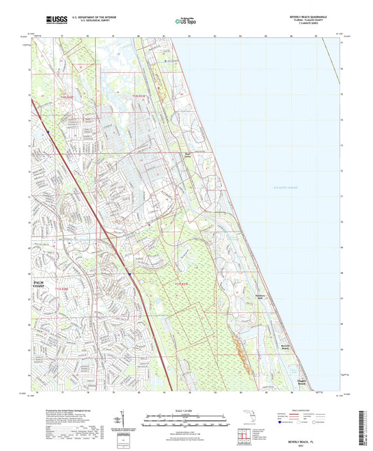Beverly Beach Florida US Topo Map Image