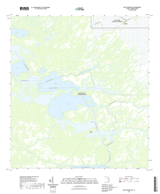 Big Lostmans Bay Florida US Topo Map Image