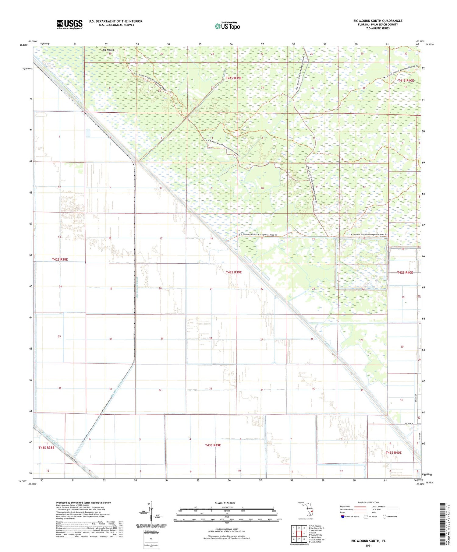 Big Mound South Florida US Topo Map Image