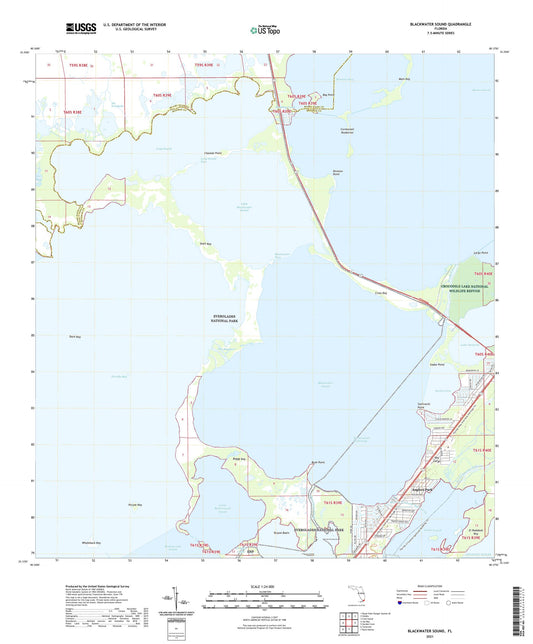 Blackwater Sound Florida US Topo Map Image