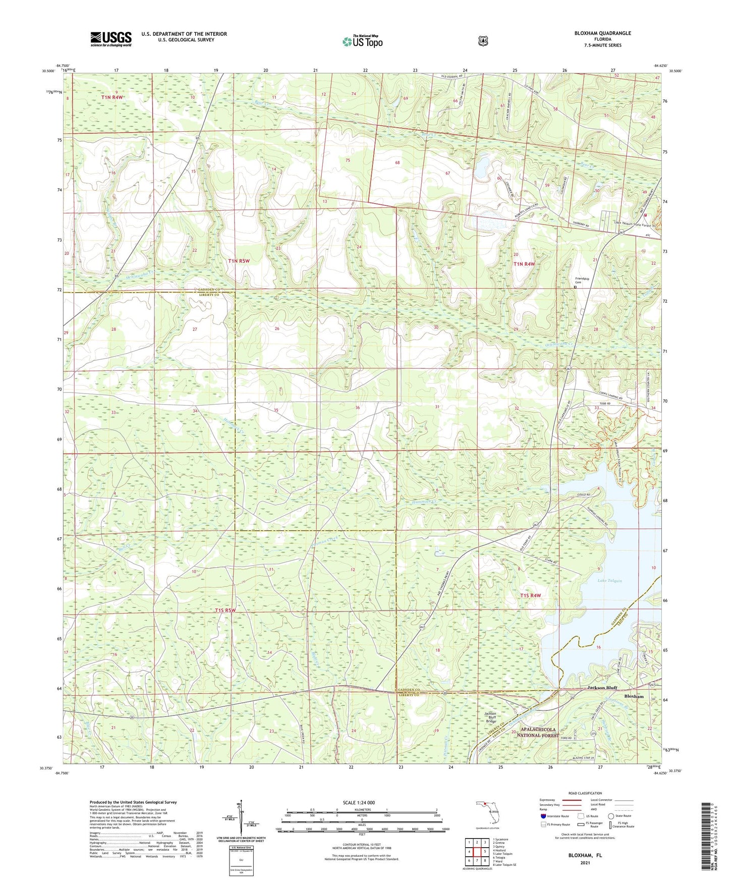 Bloxham Florida US Topo Map Image