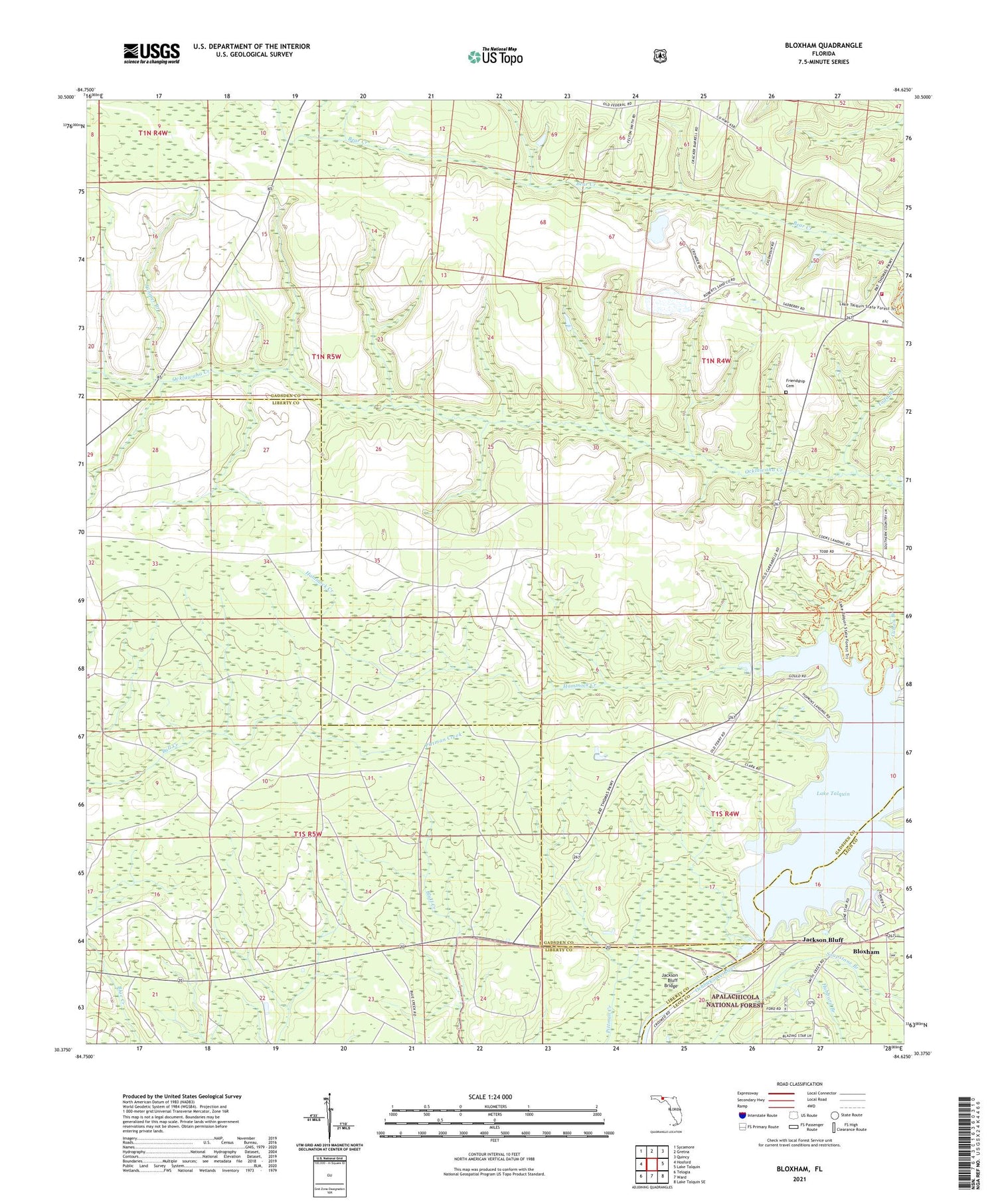 Bloxham Florida US Topo Map Image