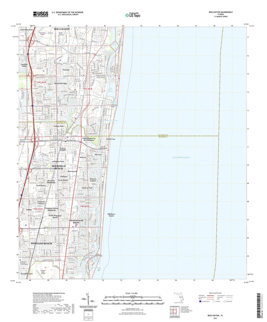 Boca Raton Florida US Topo Map Image