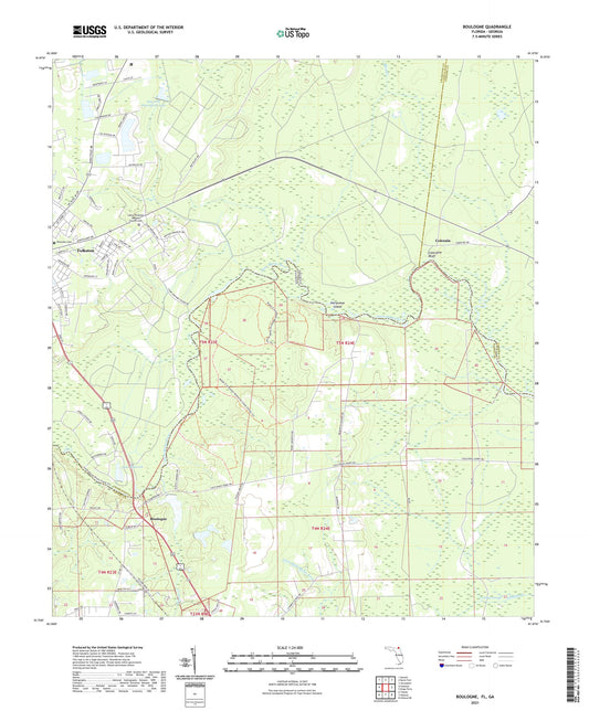 Boulogne Florida US Topo Map Image