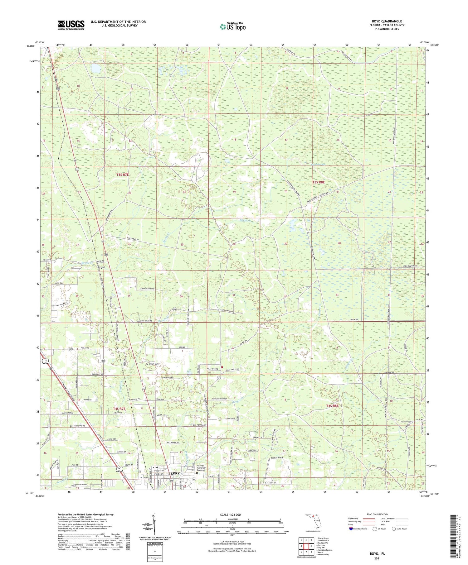 Boyd Florida US Topo Map Image