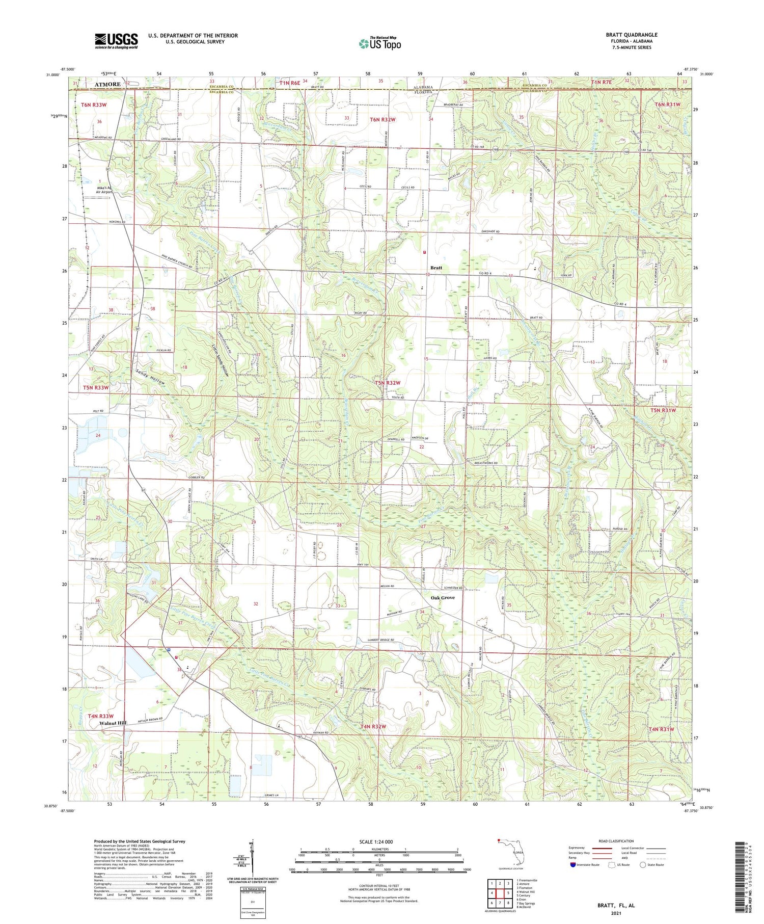 Bratt Florida US Topo Map Image