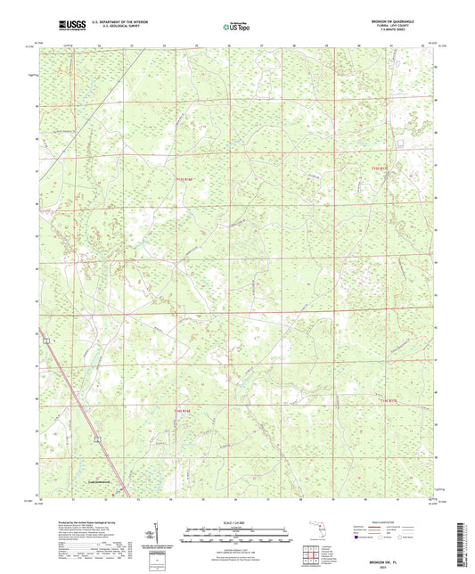 Bronson SW Florida US Topo Map Image