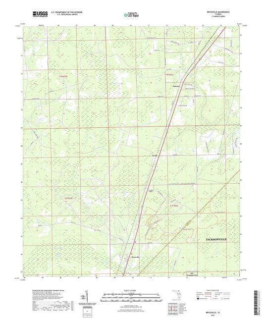 Bryceville Florida US Topo Map Image