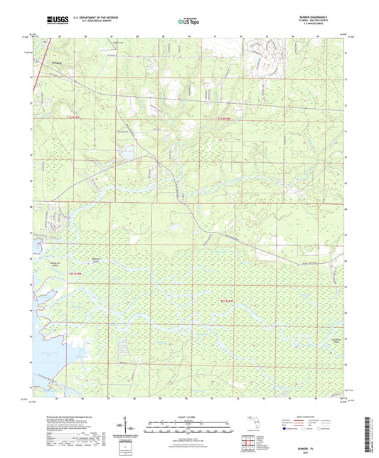 Bunker Florida US Topo Map Image