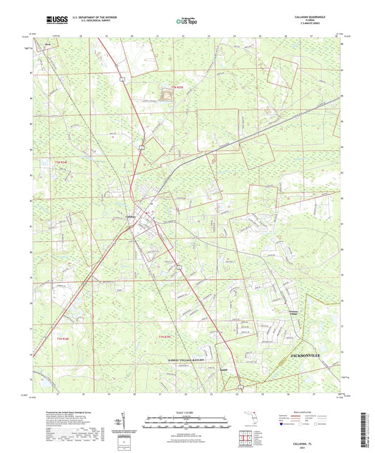 Callahan Florida US Topo Map Image