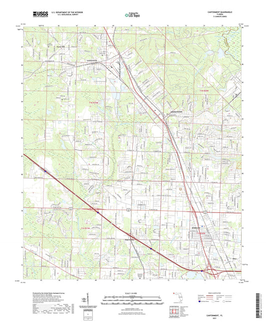 Cantonment Florida US Topo Map Image