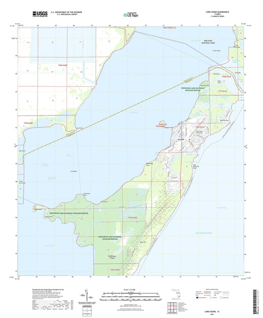 Card Sound Florida US Topo Map Image