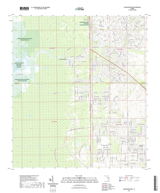 Chassahowitzka Florida US Topo Map Image