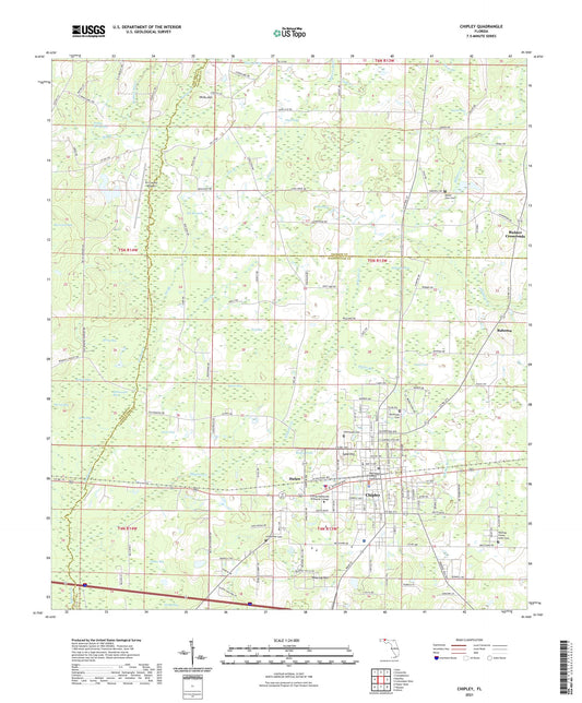 Chipley Florida US Topo Map Image