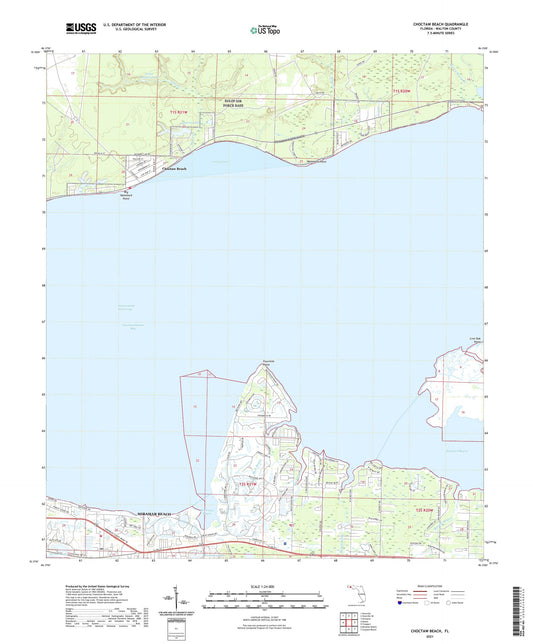 Choctaw Beach Florida US Topo Map Image