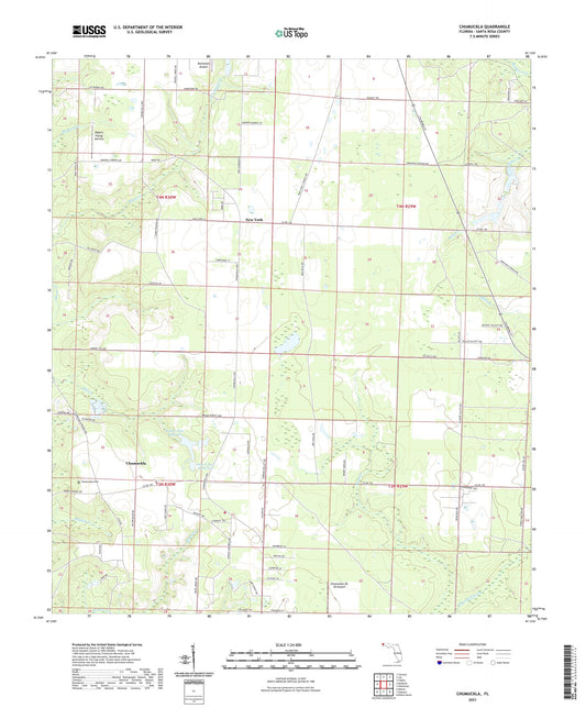 Chumuckla Florida US Topo Map Image