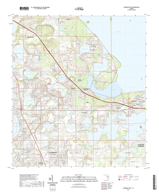 Clermont East Florida US Topo Map Image