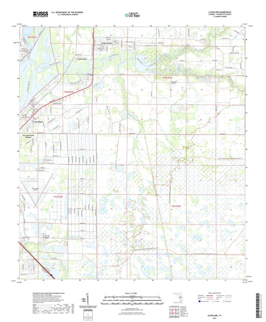 Cleveland Florida US Topo Map Image