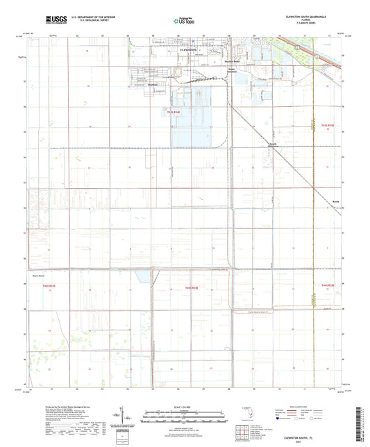 Clewiston South Florida US Topo Map Image