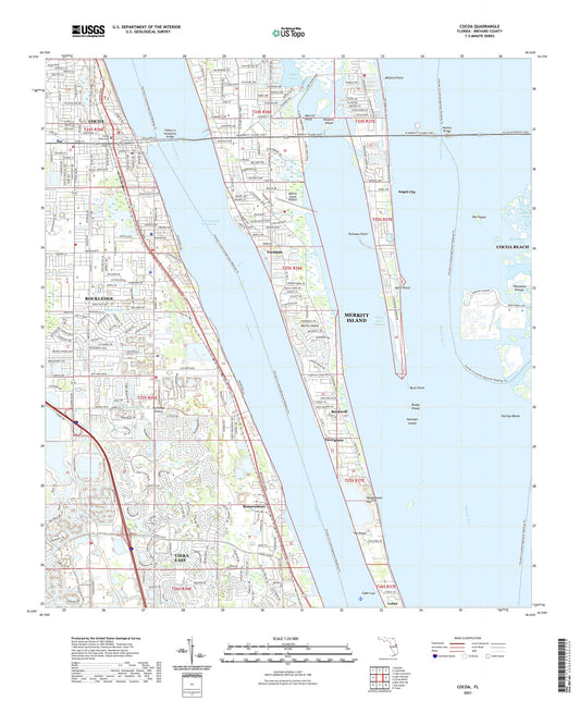 Cocoa Florida US Topo Map Image