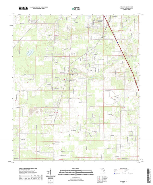 Columbia Florida US Topo Map Image