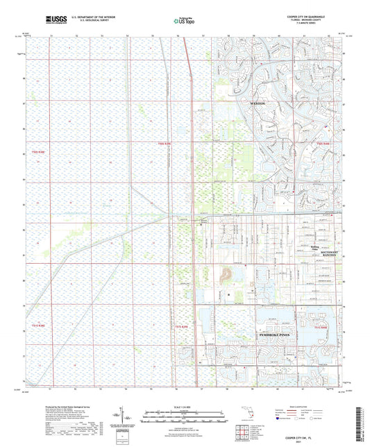 Cooper City SW Florida US Topo Map Image