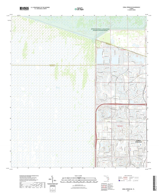 Coral Springs NE Florida US Topo Map Image