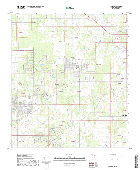 Cotton Plant Florida US Topo Map Image