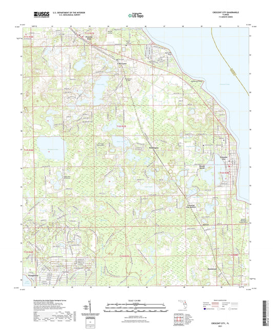 Crescent City Florida US Topo Map Image