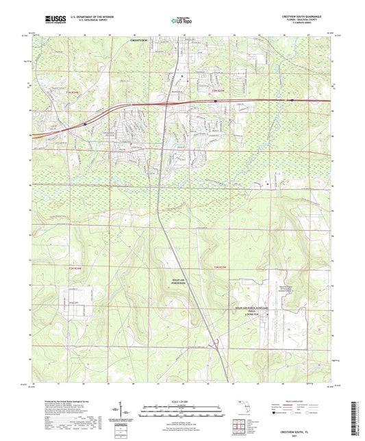 Crestview South Florida US Topo Map Image