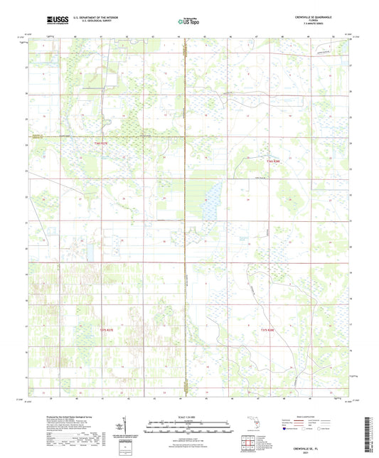 Crewsville SE Florida US Topo Map Image