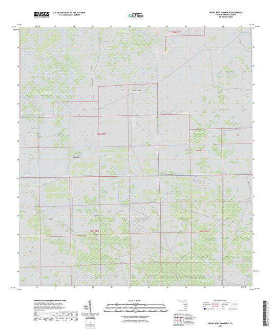 Crows Nest Hammock Florida US Topo Map Image