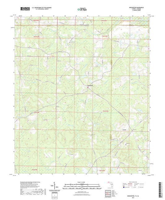 Darlington Florida US Topo Map Image