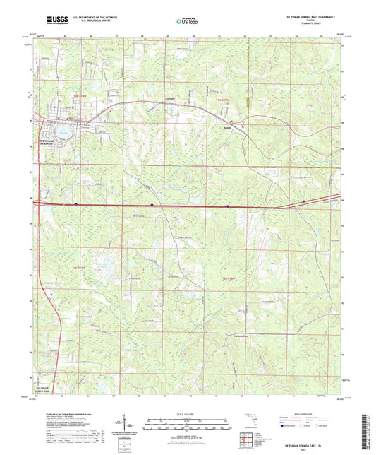 De Funiak Springs East Florida US Topo Map Image