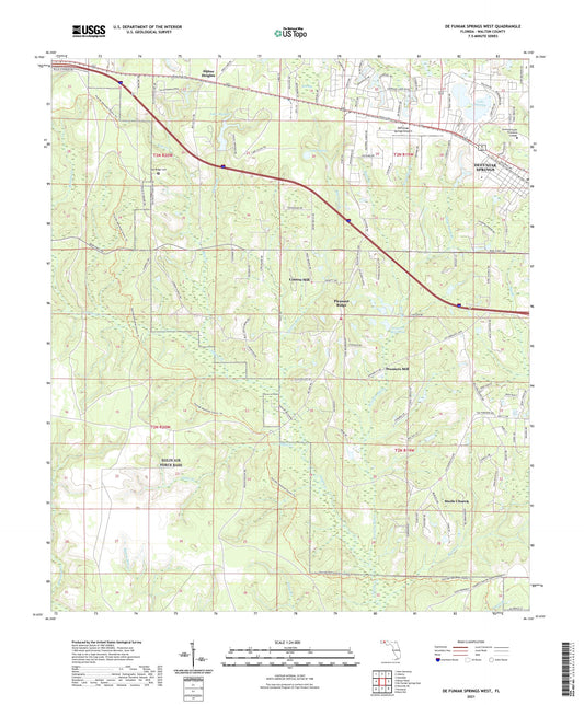 De Funiak Springs West Florida US Topo Map Image