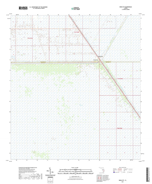 Deem City Florida US Topo Map Image
