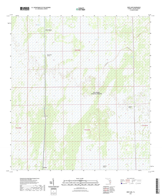 Deep Lake Florida US Topo Map Image