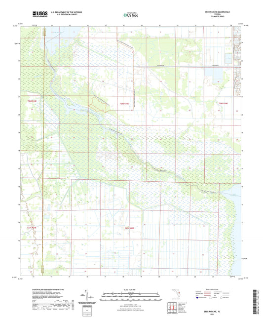 Deer Park NE Florida US Topo Map Image